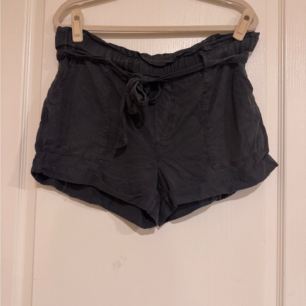 Aerie dark grey tie paper bag shorts​​​​